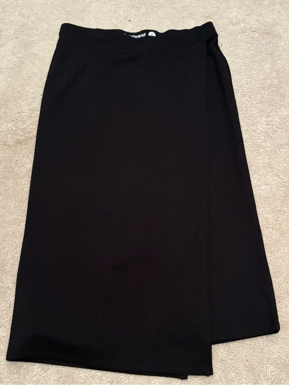Betabrand Womens Medium Petite Sassiest Black Skirt Cropped Pants Wrap Pockets